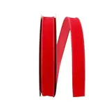 Reliant Ribbon 1-3/8 Inch Velvet Merrowed Wired Ribon - Red