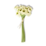 K&K Interiors Set of Cream Mini Ranunculus 11"