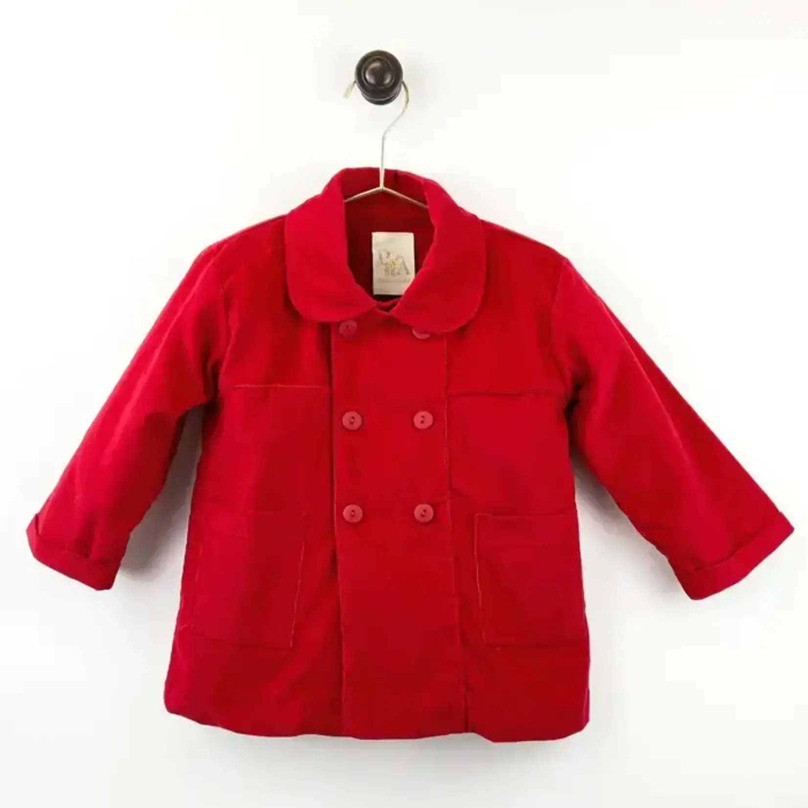 Petit Ami Red Corduroy Coat