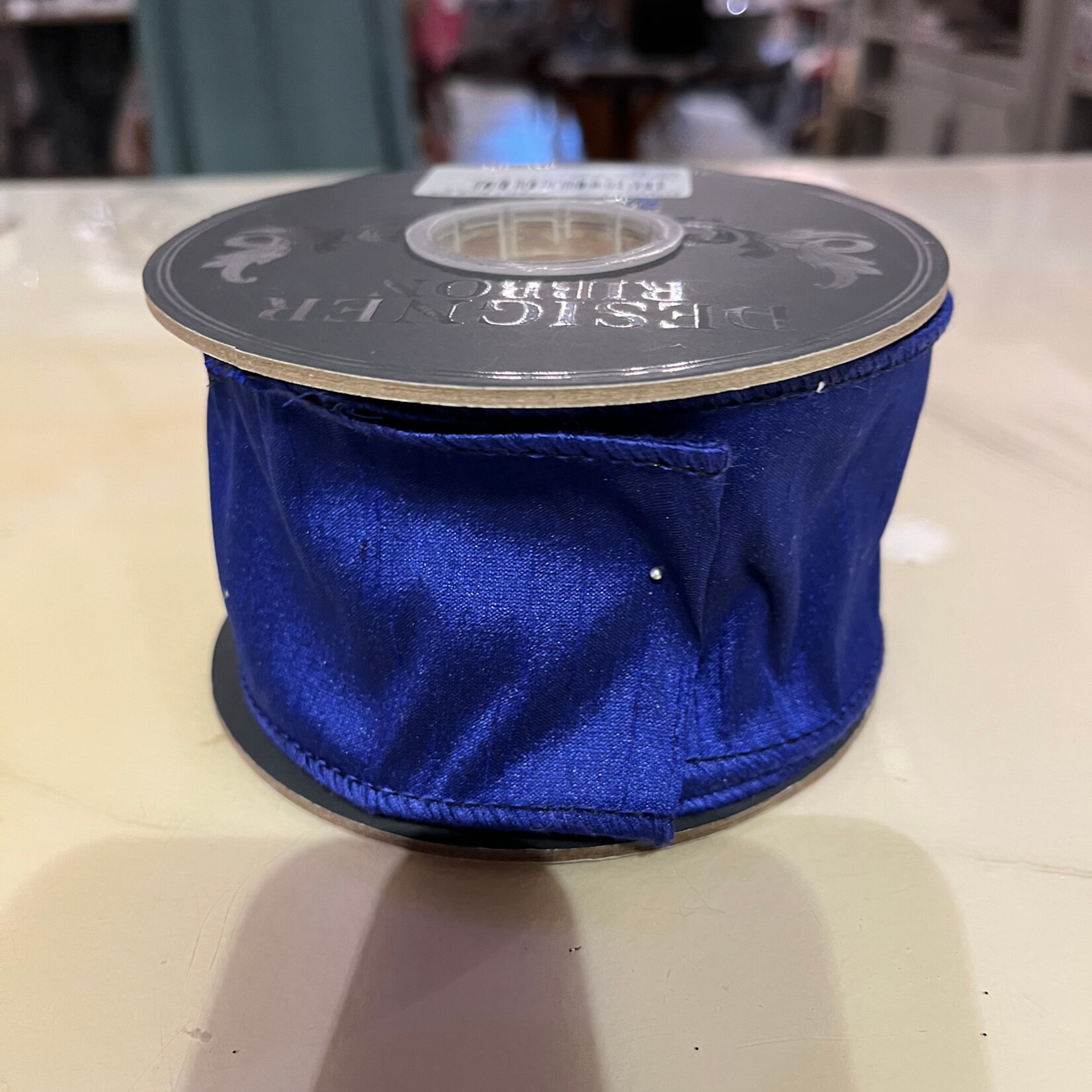 Relliant Rebbion Dupioni Sumptuous Wired Cobalt Blue 2.5" x 10 yds