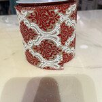 Reliant Ribbon Filigree Regal Glitter Linen Wired Edge - Red 4' x 10 yd.