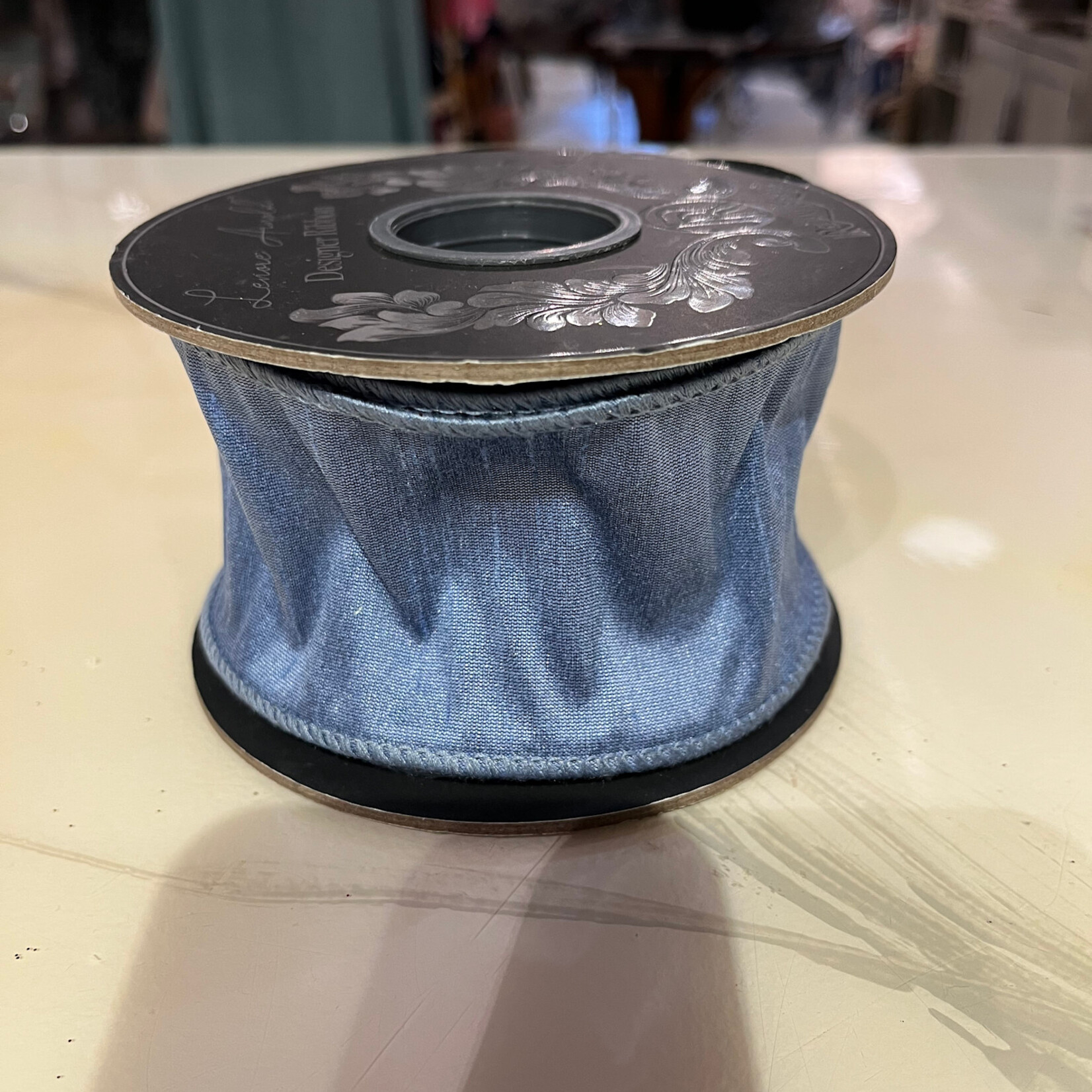 Relliant Rebbion Dupioni Supreme Wired Edge French Blue 2.5'x10yds,