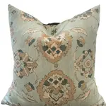 Dahlia & Grace Lily Floral and Vine Throw Pillow with Feather Insert