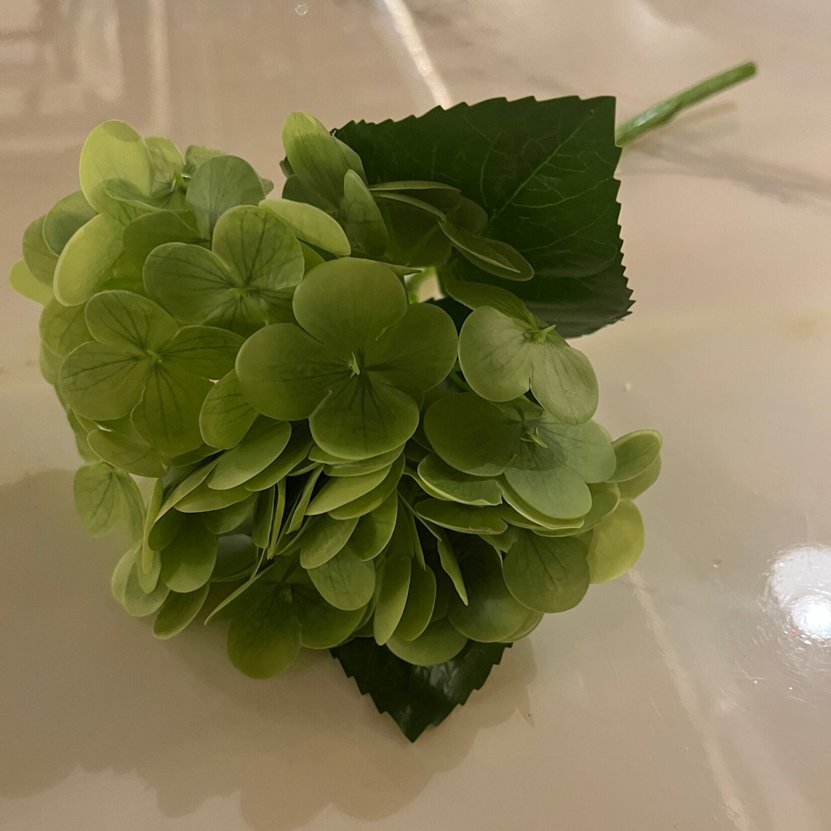 K&K Interiors 13 Inch Green Real Touch Hydrangea