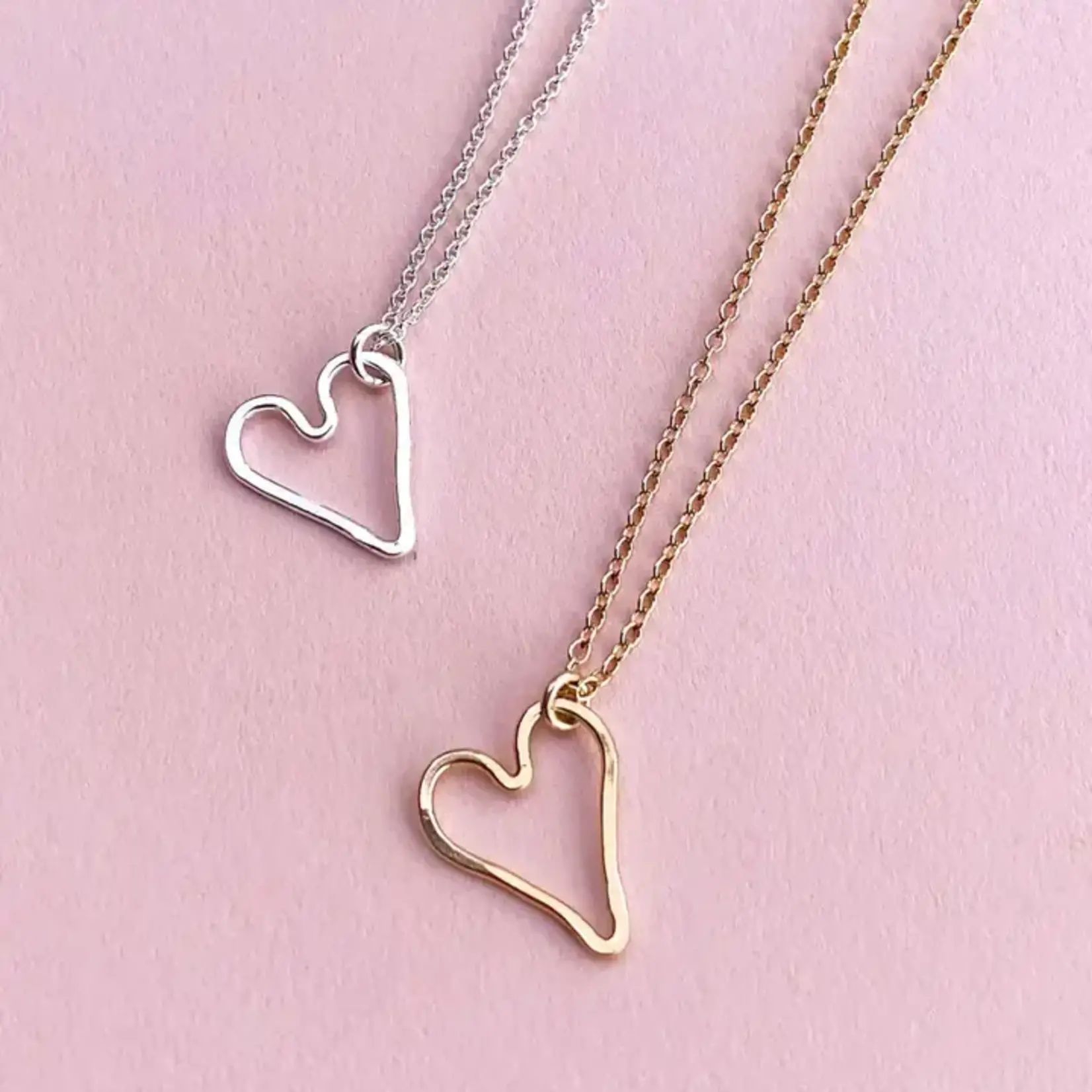 Freshie & Zero Small Modern Heart Necklace - SS