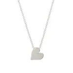 Freshie & Zero Tiny Mighty Silver Heart Necklace 18"