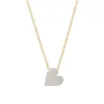 Freshie & Zero Tiny Mighty Silver Heart Gold Filled Necklace 18"