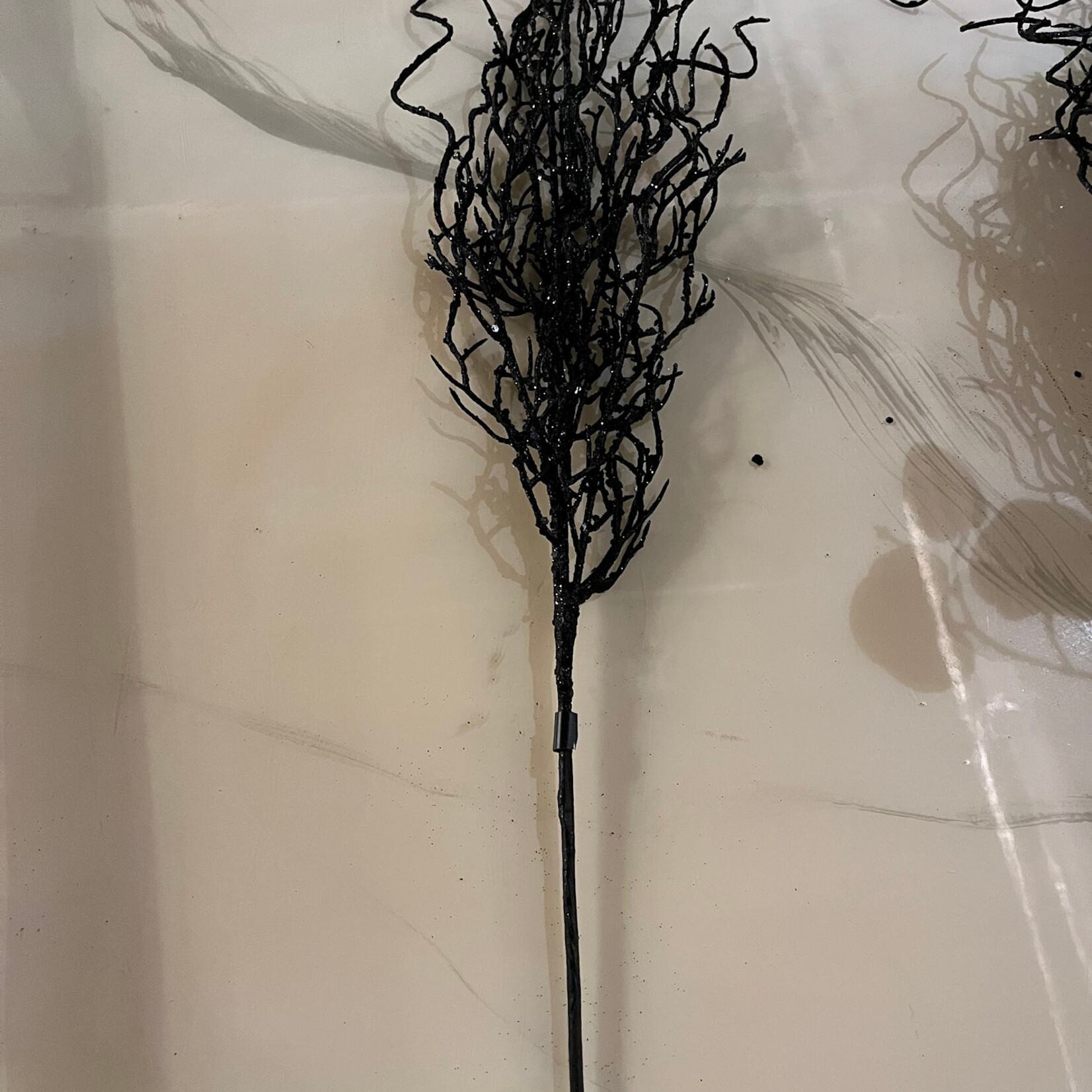 27" Black Glitter Twig