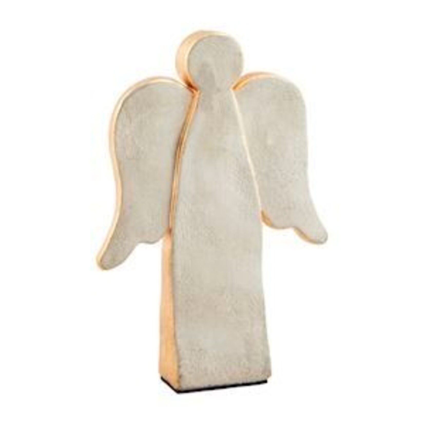 Mud Pie Small Concrete Gold Angel Sitter 7"