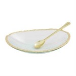 Mud Pie Gold Edge Dip Bowl (spoon not included)