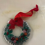 Mud Pie Glass Wreath Ornament
