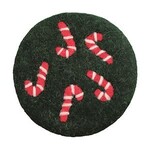 Mud Pie Candy Cane Felted Trivet