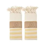 La Hammam Cavus Zigzag Turkish Cotton Kitchen Towel/Hand Towel 40x18 Yellow