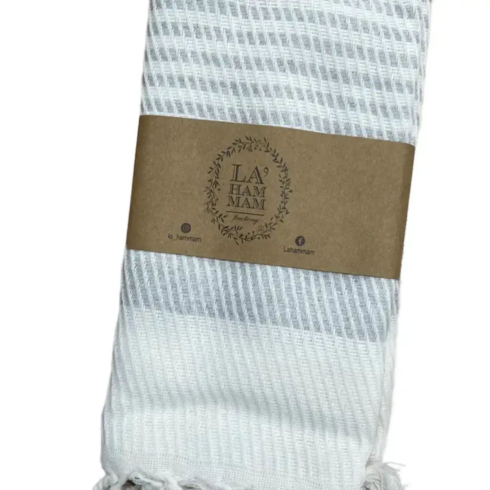 La Hammam Darya Turkish Cotton Kitchen/Hand Towel 23/17" Gray