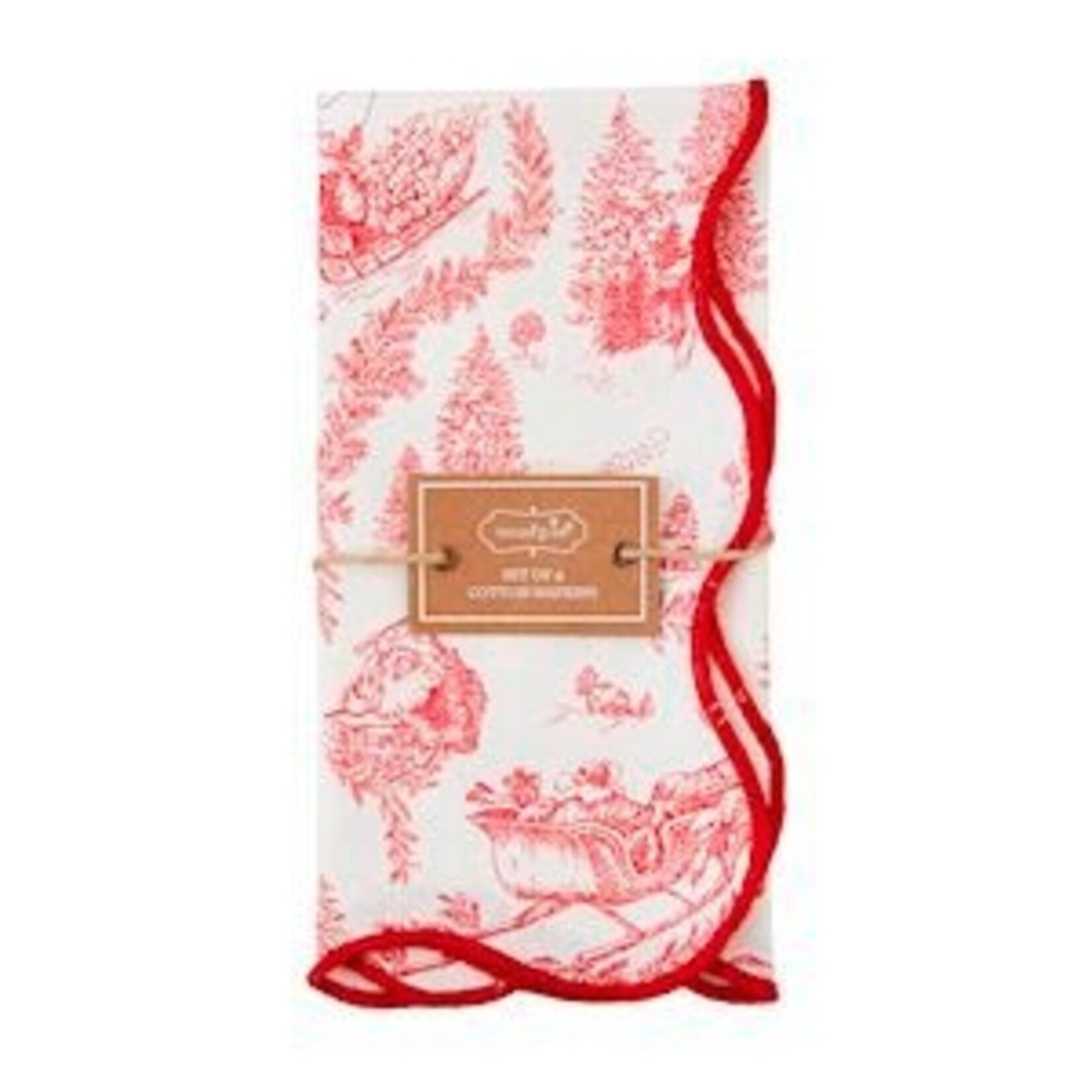 Mud Pie Toile Dinner Napkin Set of 4