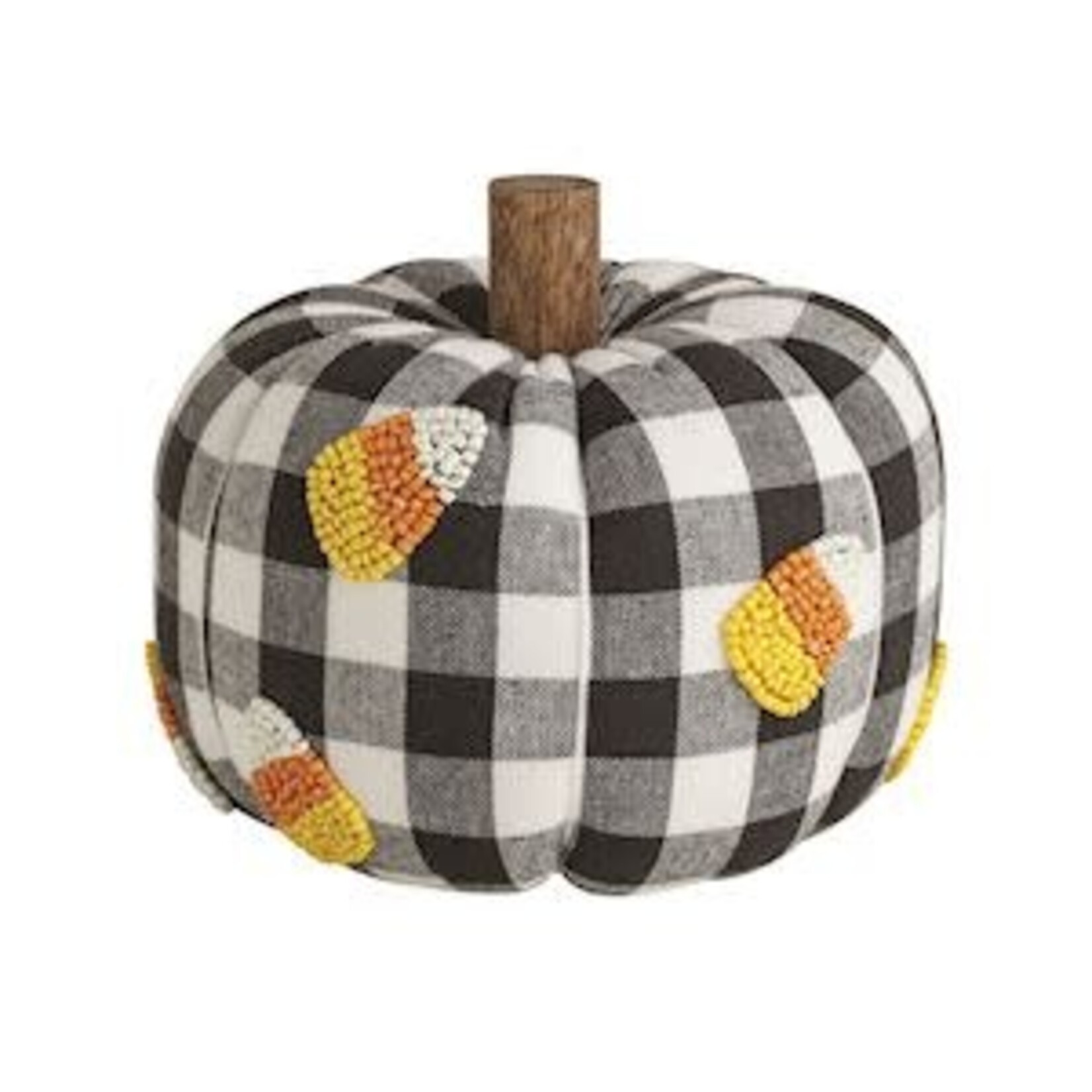 Mud Pie Candy Beaded Icon Pumpkin 6" x 6"