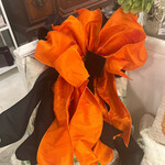Orange and Black Bow
