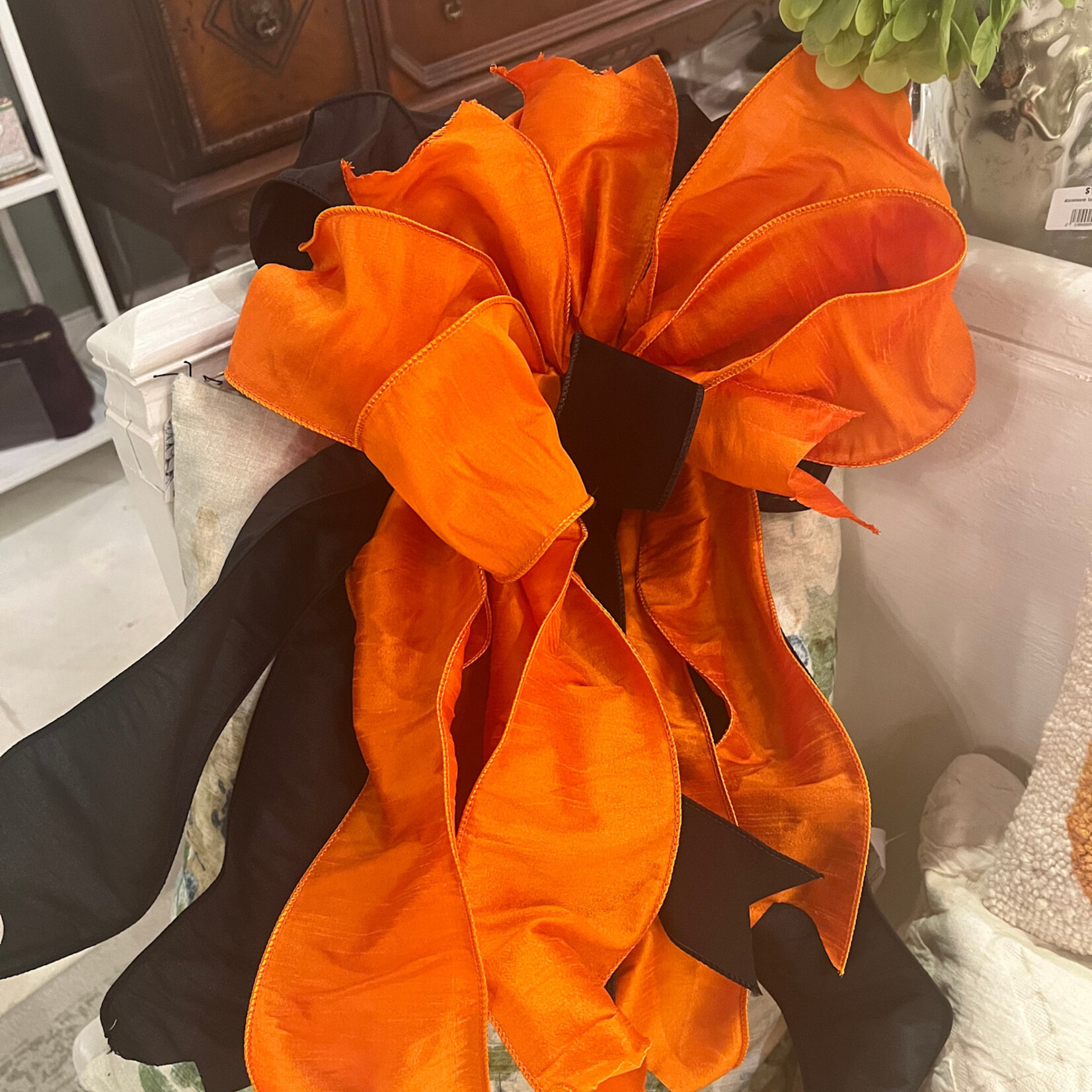 Orange and Black Bow