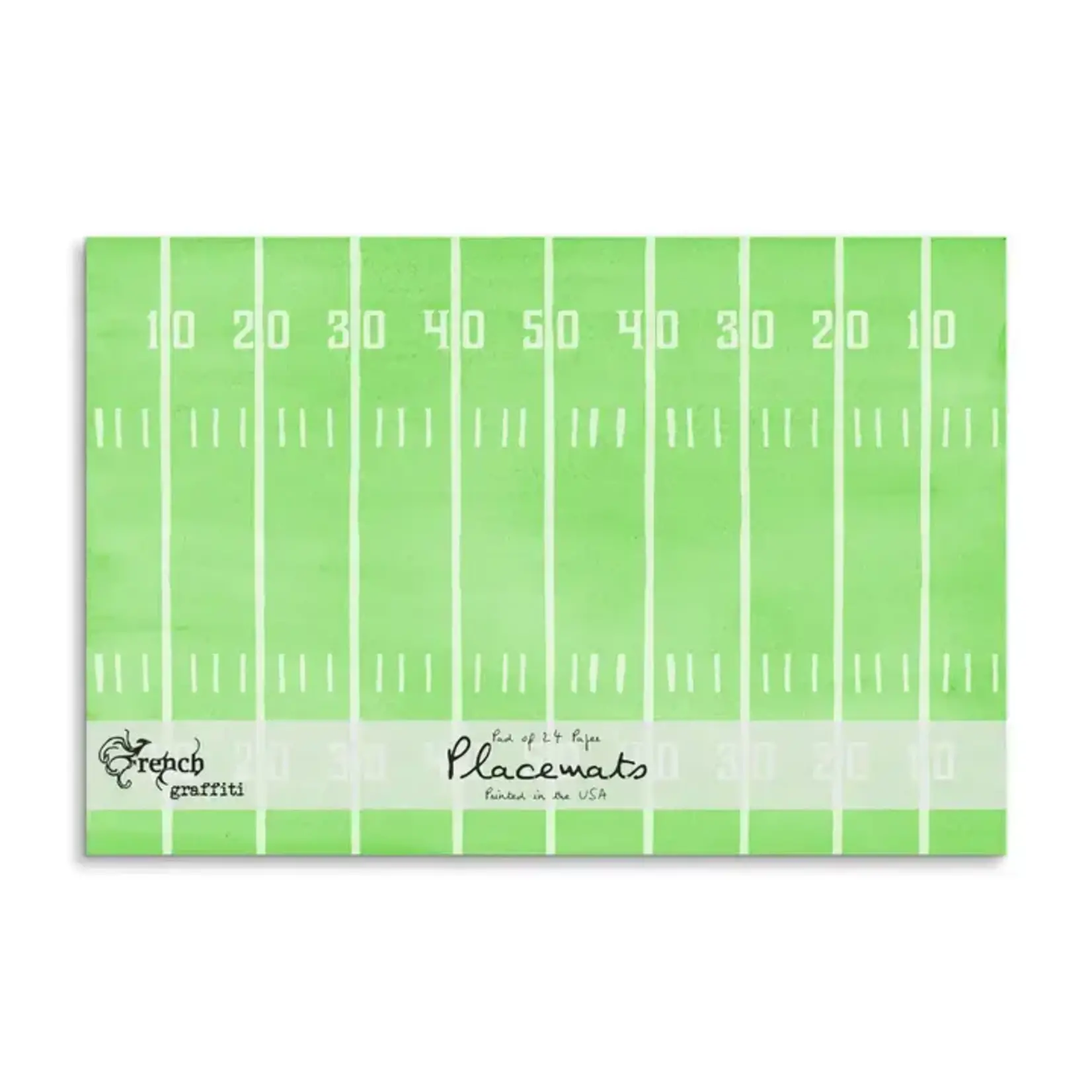 French Graffiti Football Field Paper Placemats