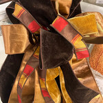 Brown Velvet Fall Bow