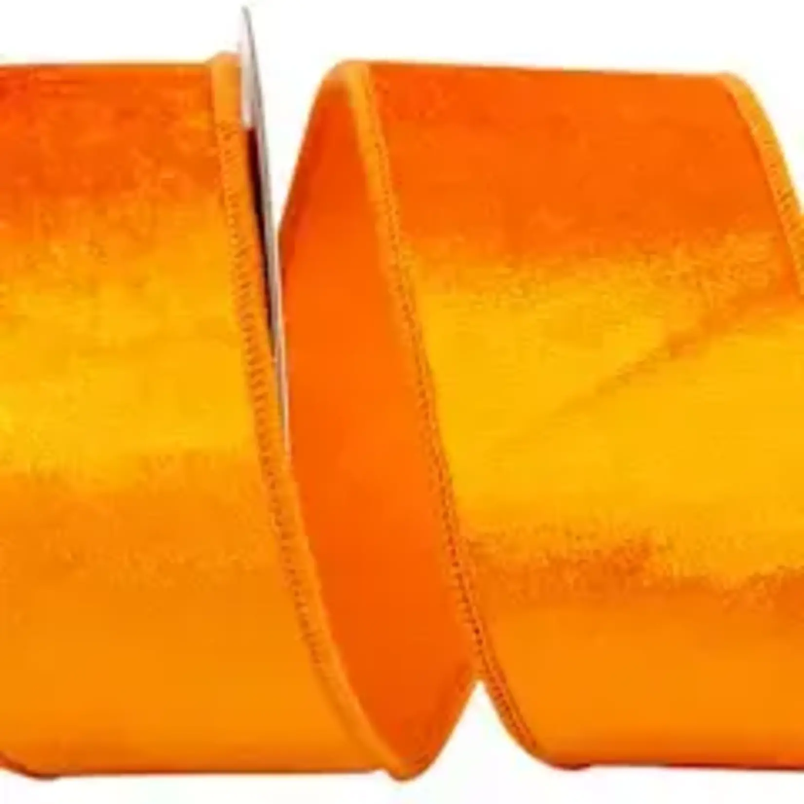 Velvet Plush Deluxe  Wired Orange 2.5" x 5 yds.