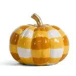 The Royal Standard Aiden Pumpkin Décor White/Orange 7x5.5