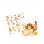 The Royal Standard Cornucopia Cocktail Napkins White/Multi 5x5