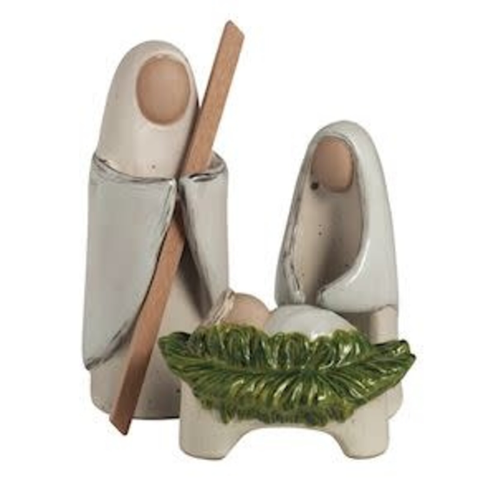 Mud Pie Farm Xmas Ceramic Nativity Set 5.5"