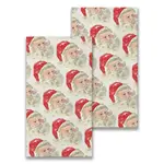 French Graffiti Santa with Red Hat Guest Towel