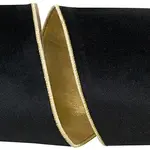 Reliant Ribbon Velvet Touch Metallic Black Velvet 4" x 5'