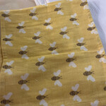 Creative Co-Op Cotton Baby Burp Cloth - Bees