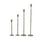 Creative Co-Op Hand-Forged Cast ron Taper Holders- Set of 4