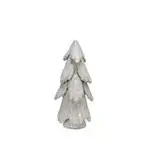 Creative Co-Op Handmade Stoneware Tree, Reactive Glaze, White 10"