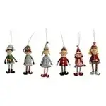 Creative Co-Op Handmade Wood Felt Elf Ornament 6 styles (choose style)