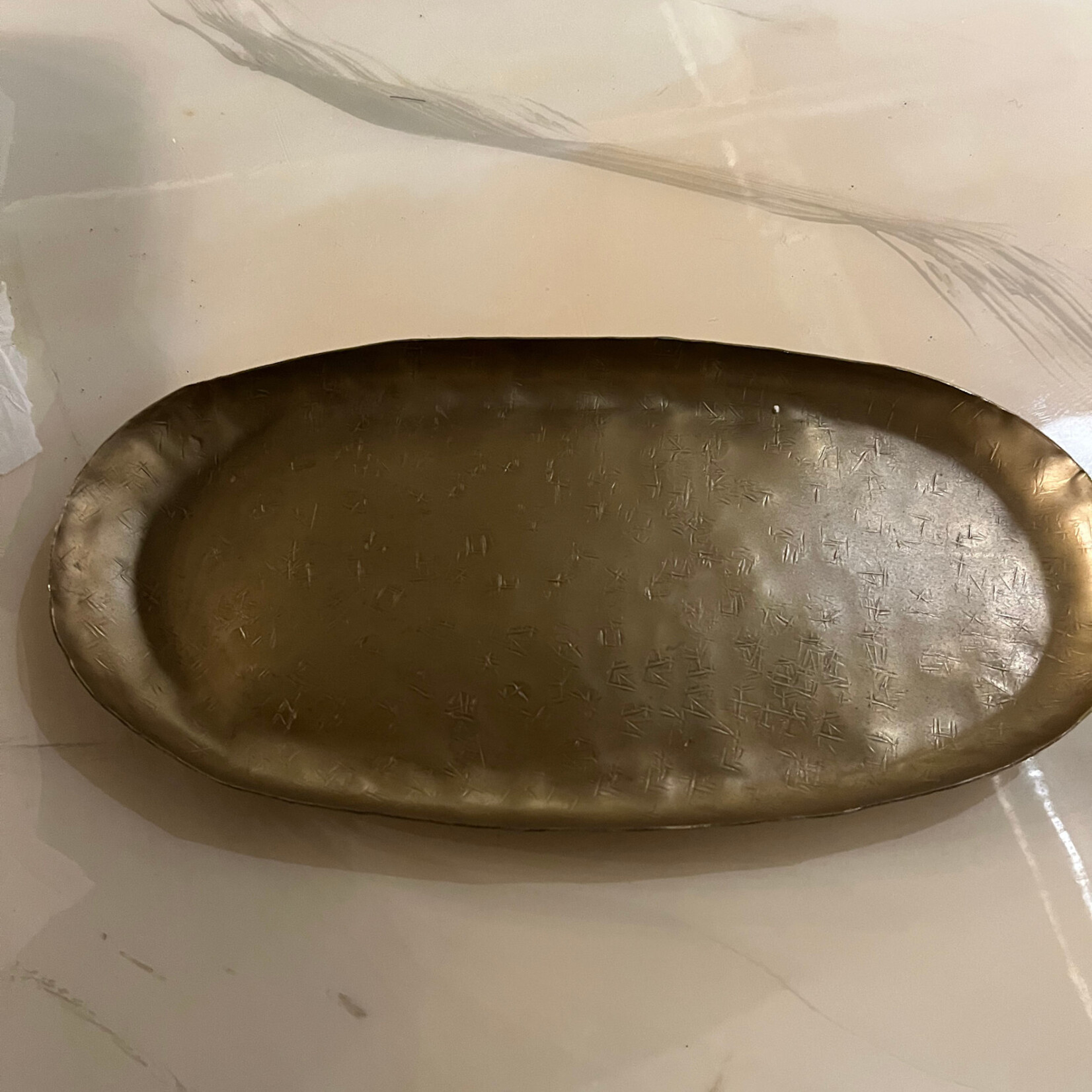Park Hill Antique Gold Iron Tray 13.5"
