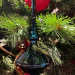 Melrose Blue Drop Glass Ornament Asst.