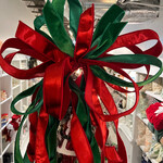 Red and Green Velvet Bow 1.5" ribbon