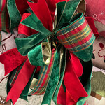 Reliant Ribbon Deluxe Red Green  Plaid, Velvet Bow