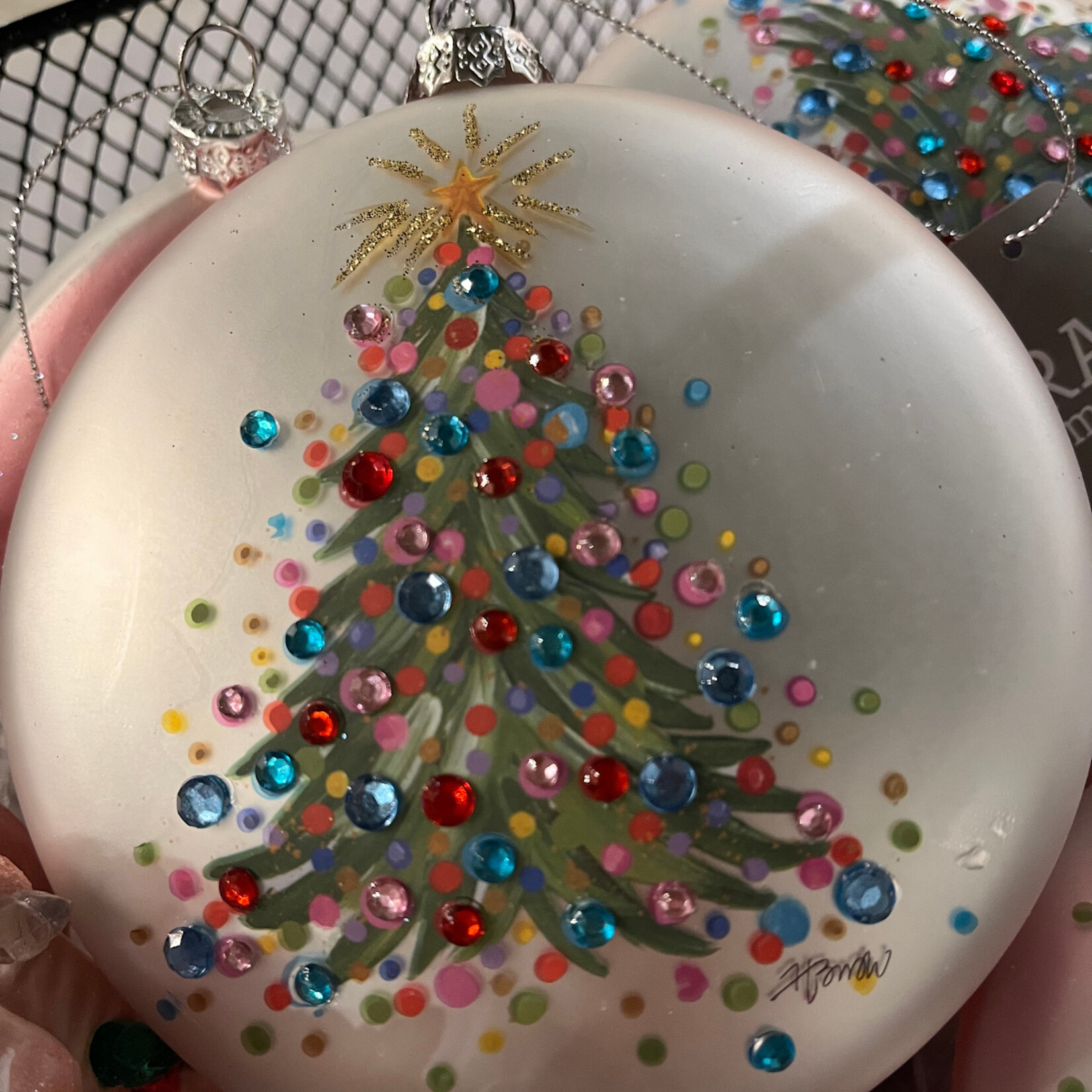 Raz Imports 5" Confetti Tree Disc Ornament