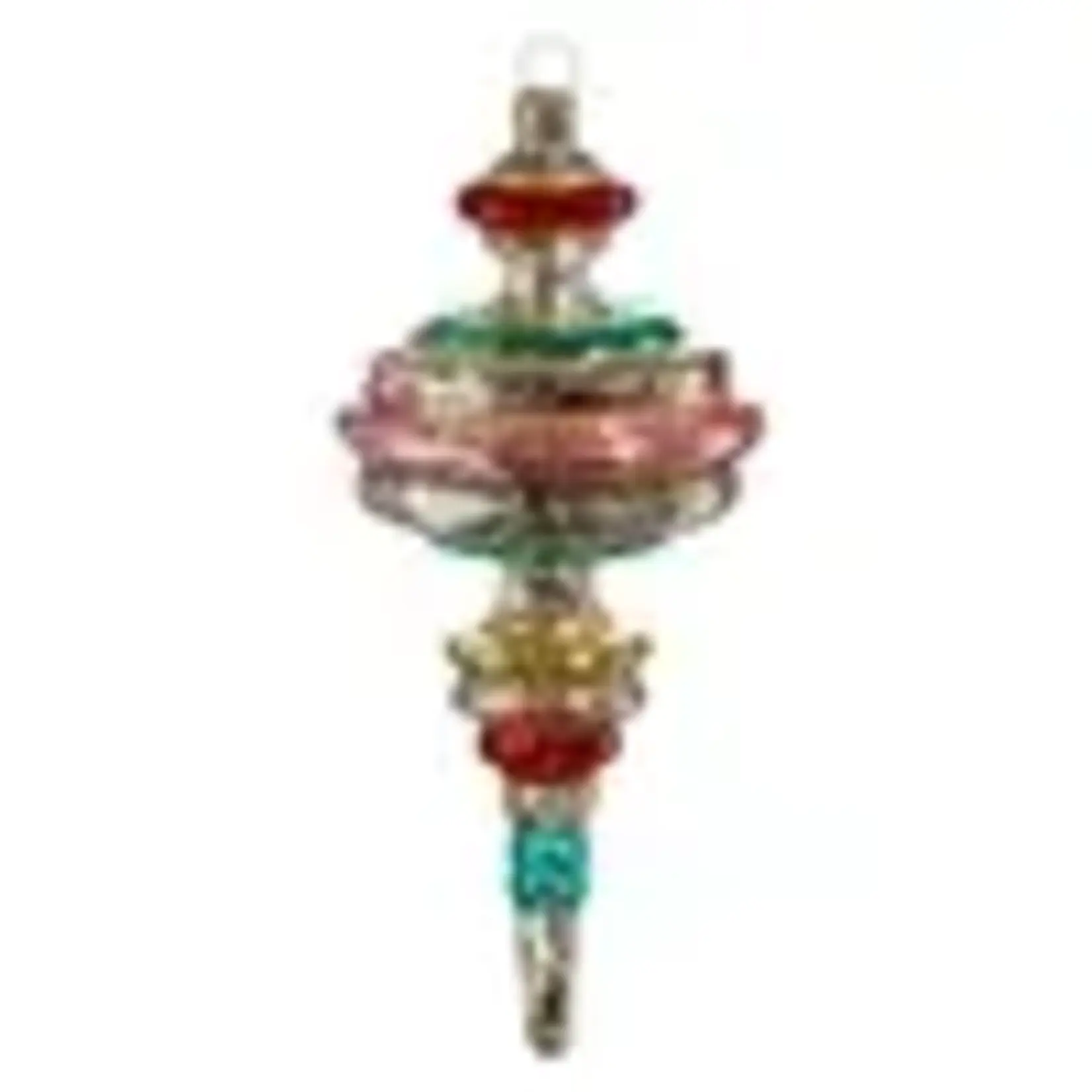 Raz Imports 7" Multicolor Vintage Finial Ornament