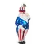 Raz Imports Patriot Santa Ornament EC Collection 6"
