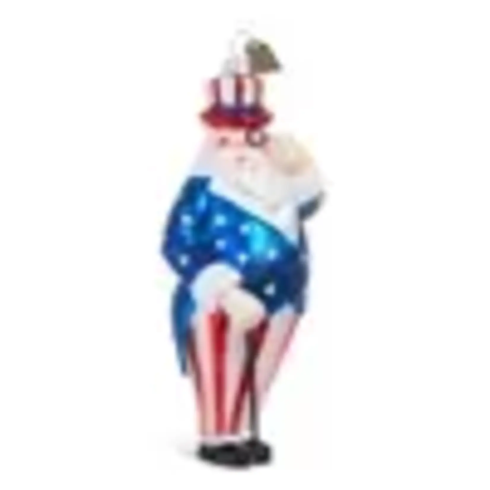 Raz Imports Patriot Santa Ornament EC Collection 6"