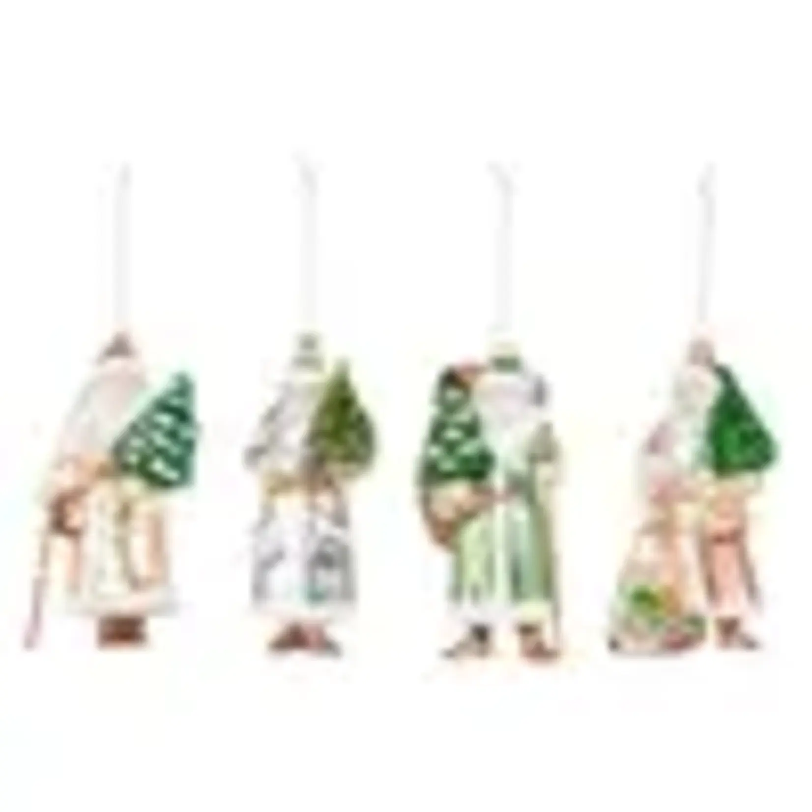 Raz Imports Victorian Santa Glass Ornament asst. (choose color)7"