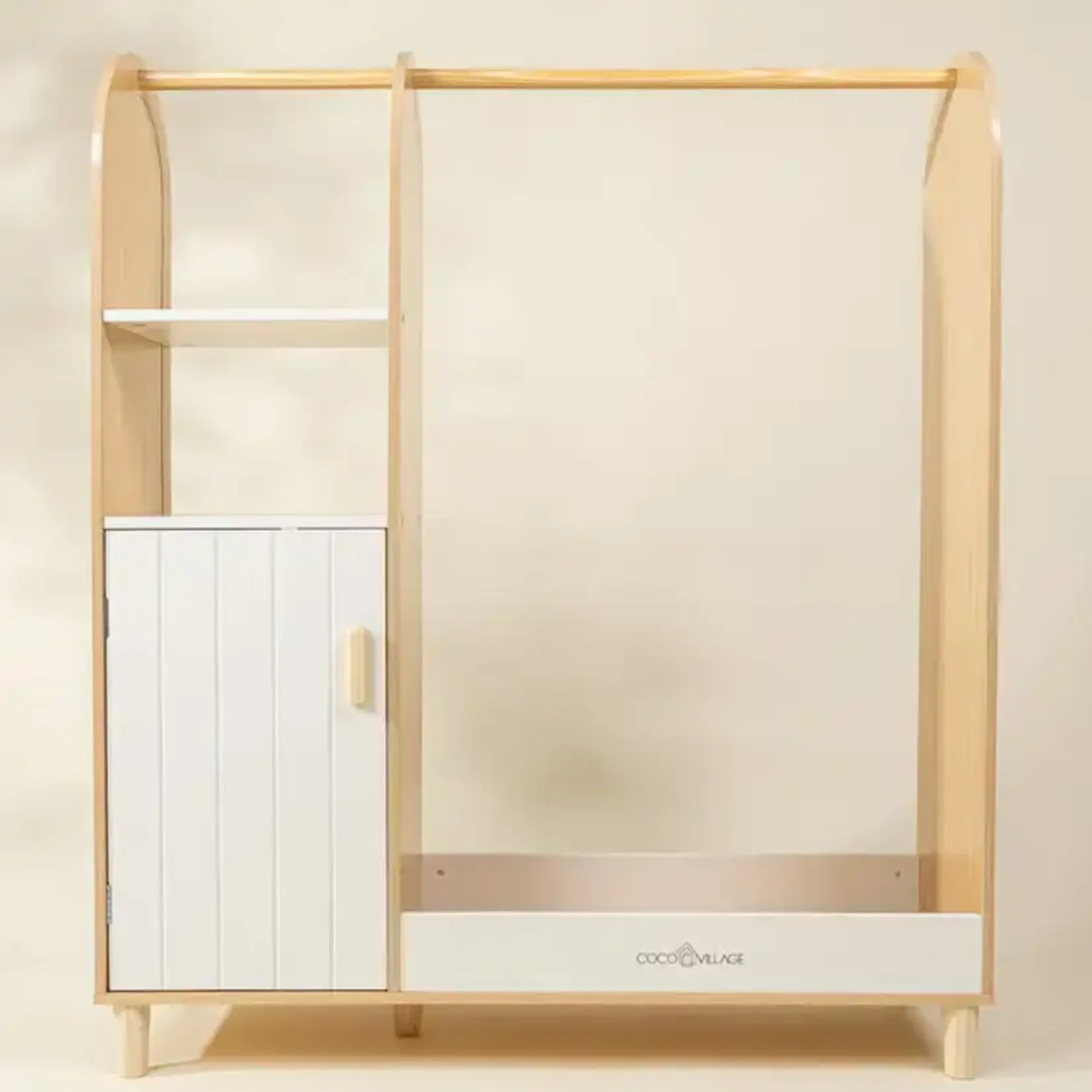 Coco Village Wooden Play Dress Up Wardrobe