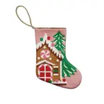 Peking Handicraft Gingerbread House Embroidered Mini Stocking 6"