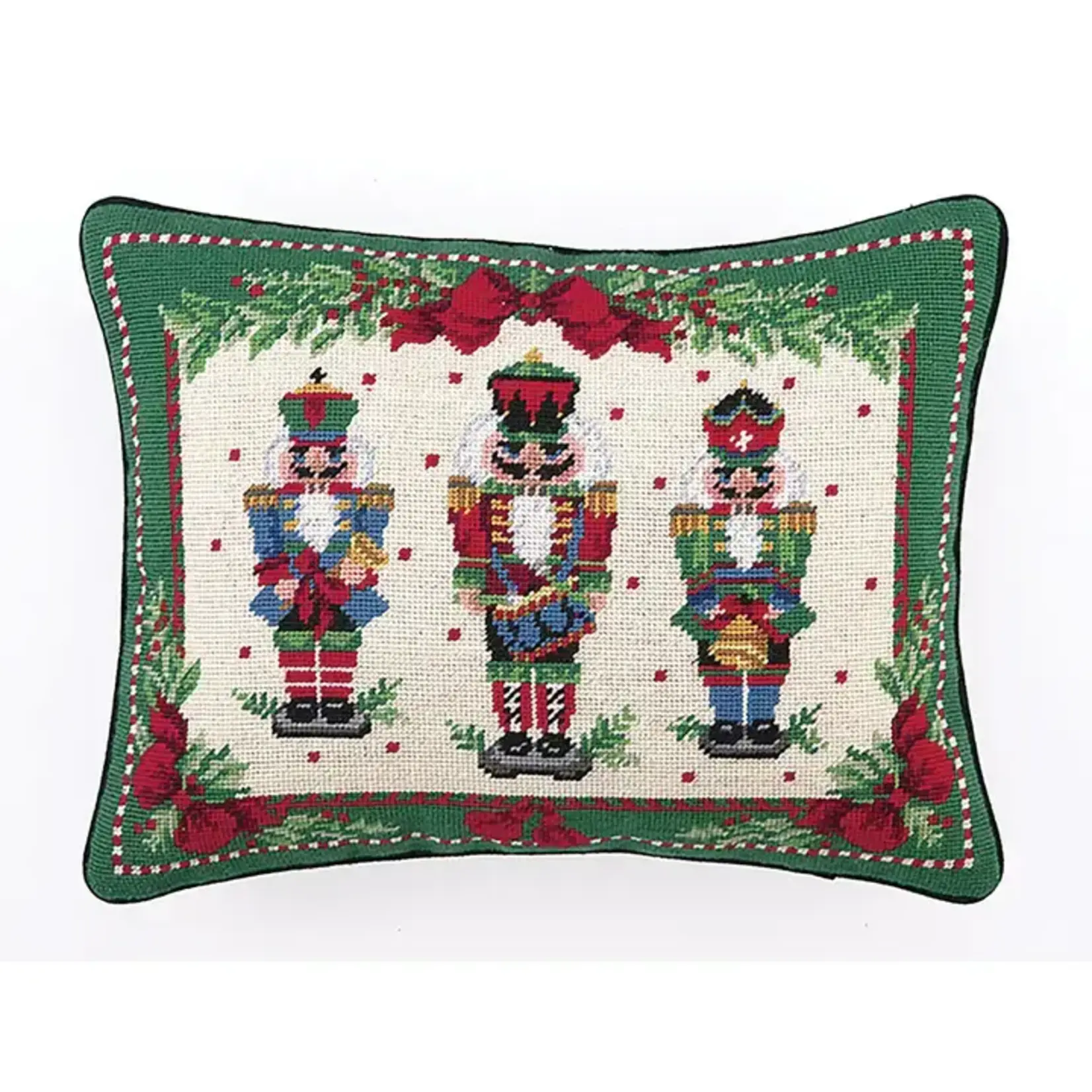 Peking Handicraft Nutcracker Melody Needlepoint Pillow