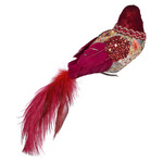 Sequin and Feather Clip-On Bird Ornament