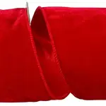 Relliant Rebbion Luxe Plush Velvet Ribbon Red