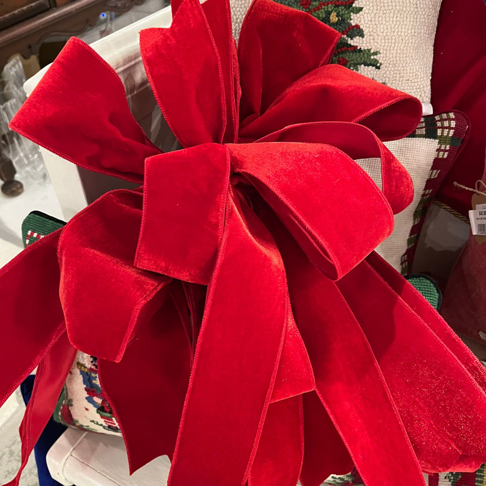 Plush Red Velvet Bow