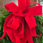 Double Sided Red Velvet Bow